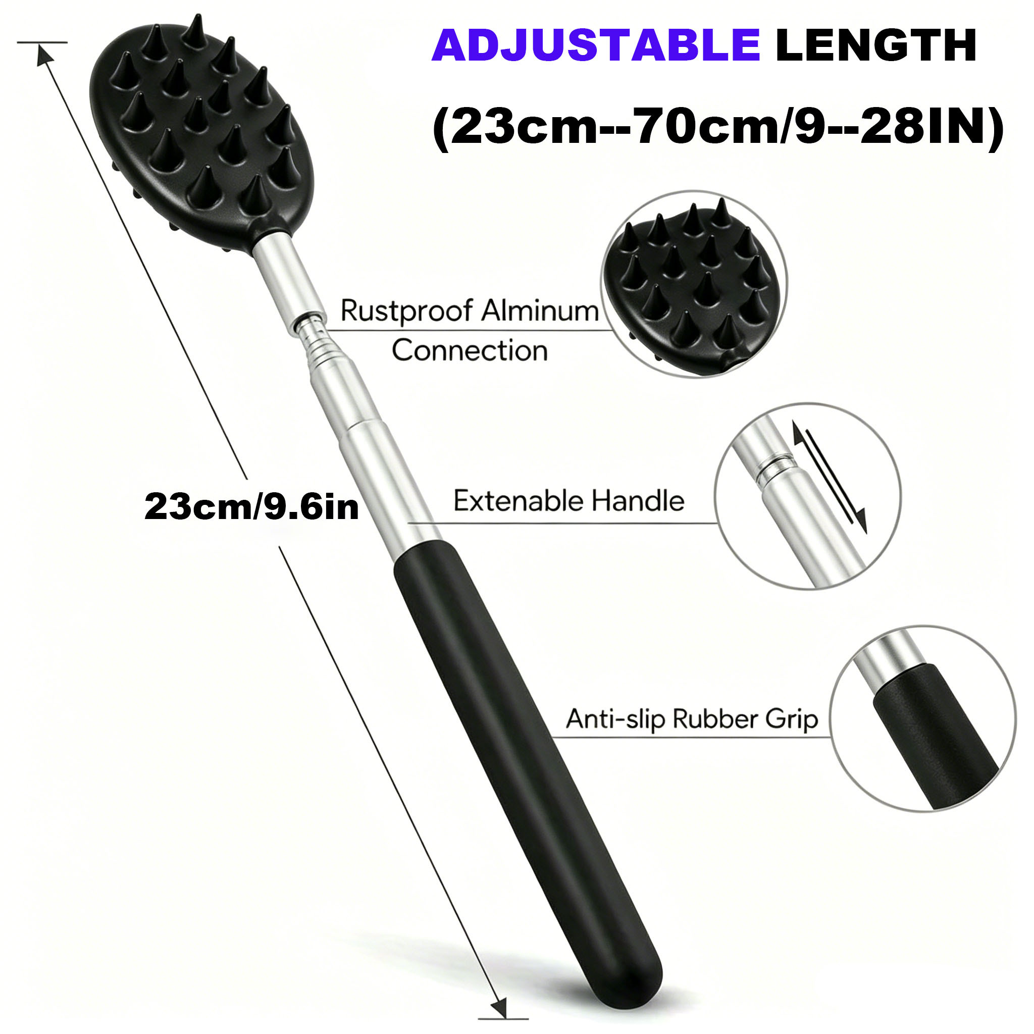 Table Tennis Double - Upgraded 5-Section Cactus Back Scratcher –